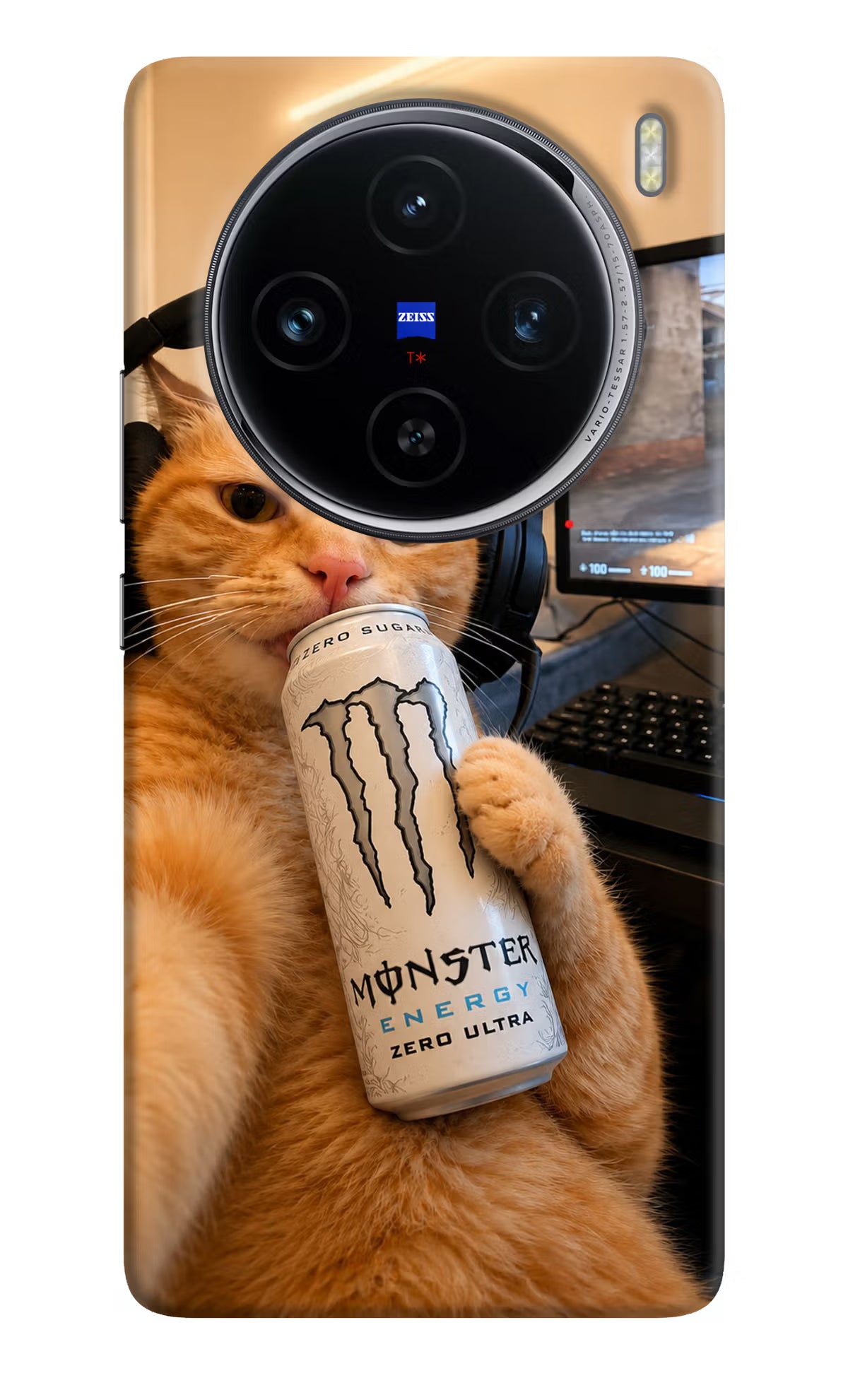Gamer Cat Energy Vivo X100 Back Cover