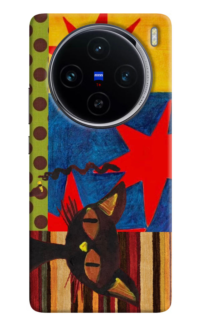 Pop Cat Vivo X100 Hard Case Back Cover by Casekaro