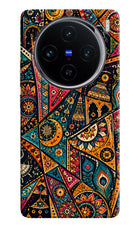 Folk Print Vivo X100 Hard Case Back Cover by Casekaro
