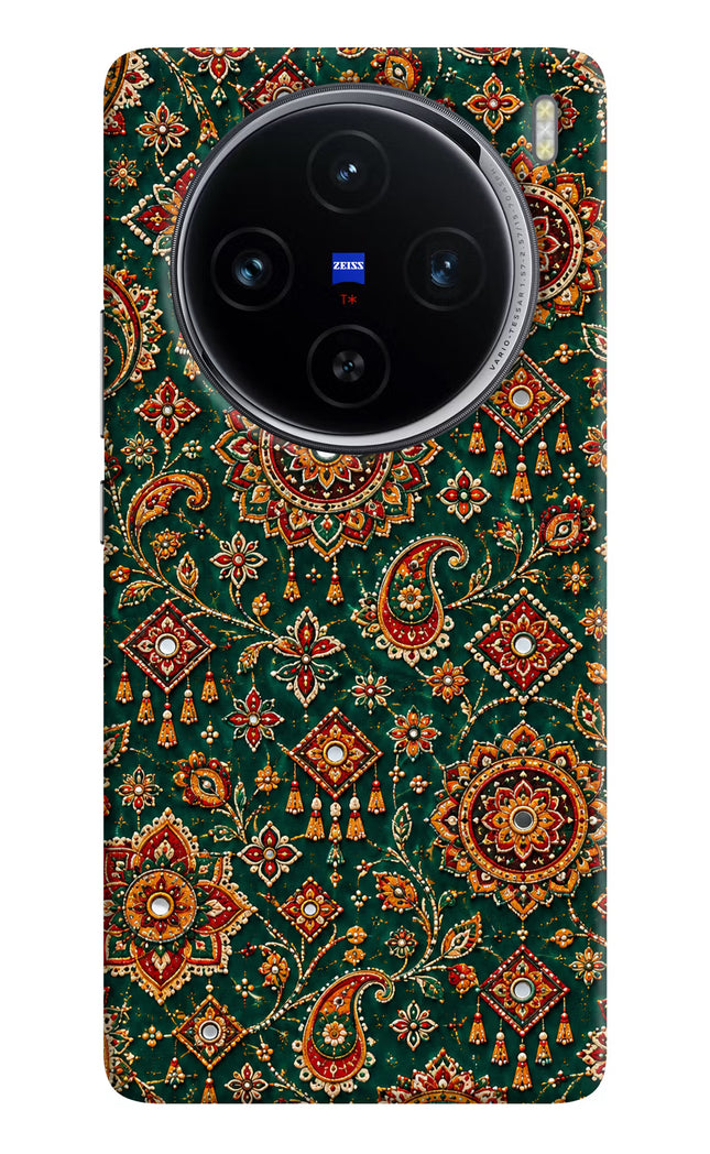 Green Pataka Vivo X100 Hard Case Back Cover by Casekaro