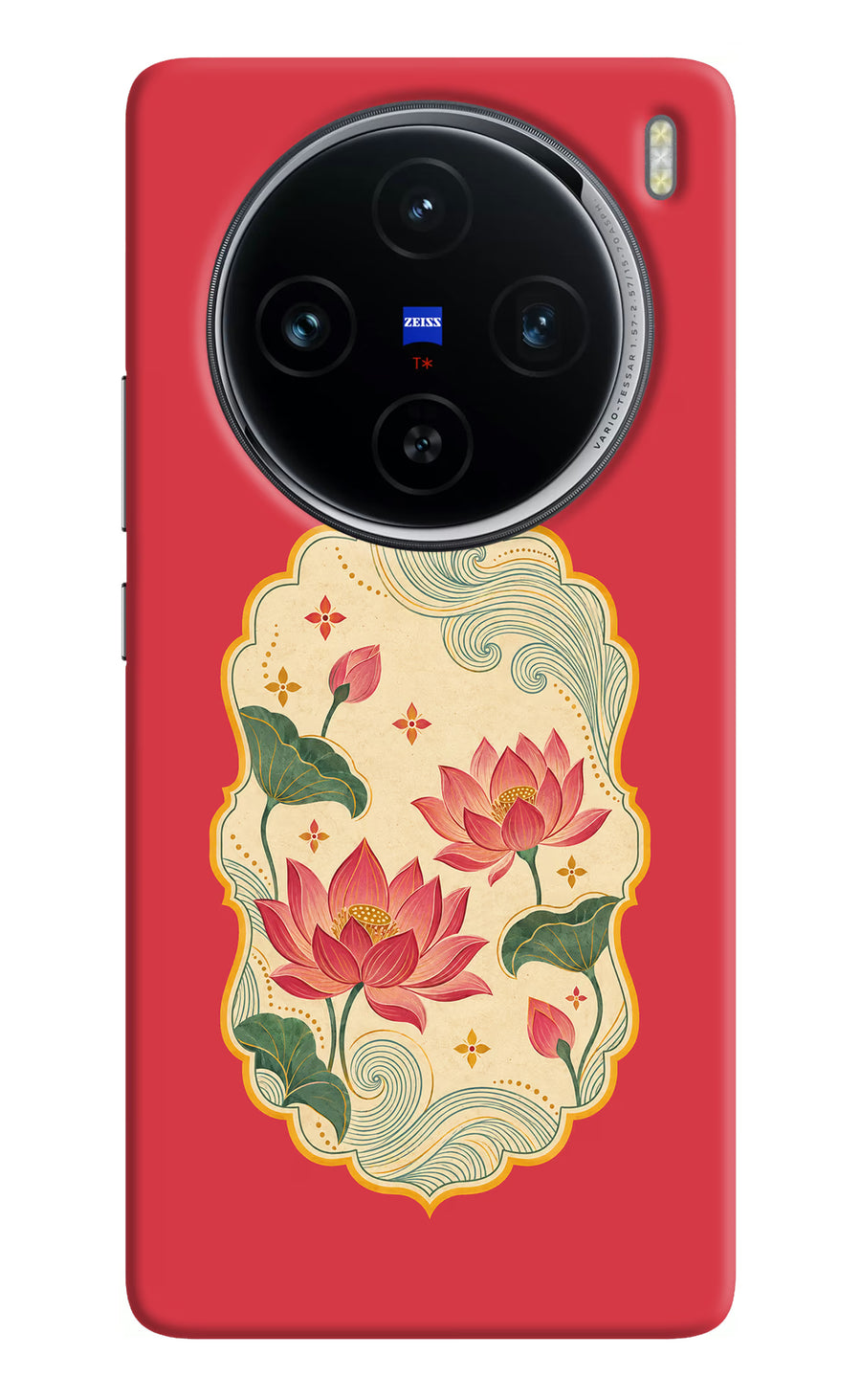 Pink Lotus Vivo X100 Back Cover, Hard case