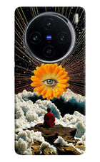 Cosmic Flower Vivo X100 Hard Case Back Cover by Casekaro
