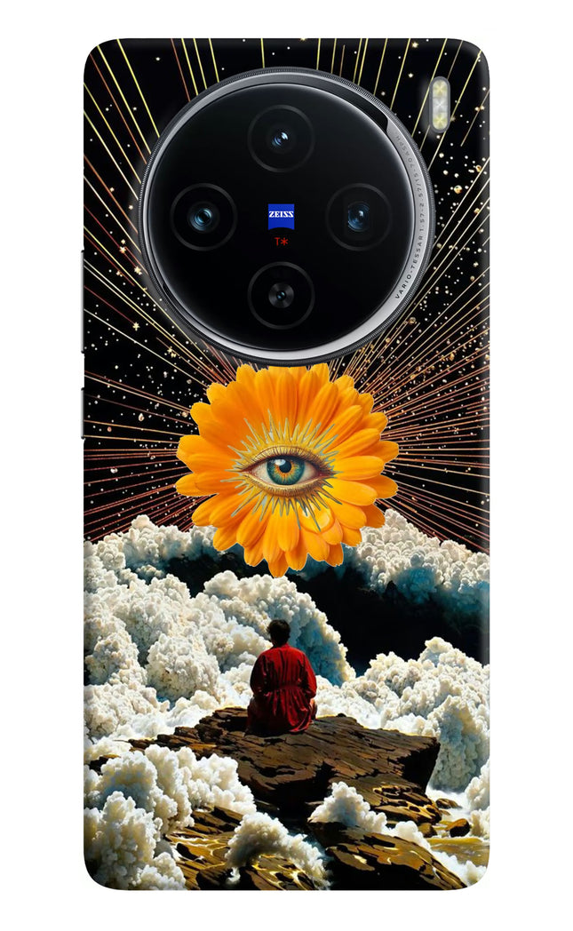 Cosmic Flower Vivo X100 Hard Case Back Cover by Casekaro