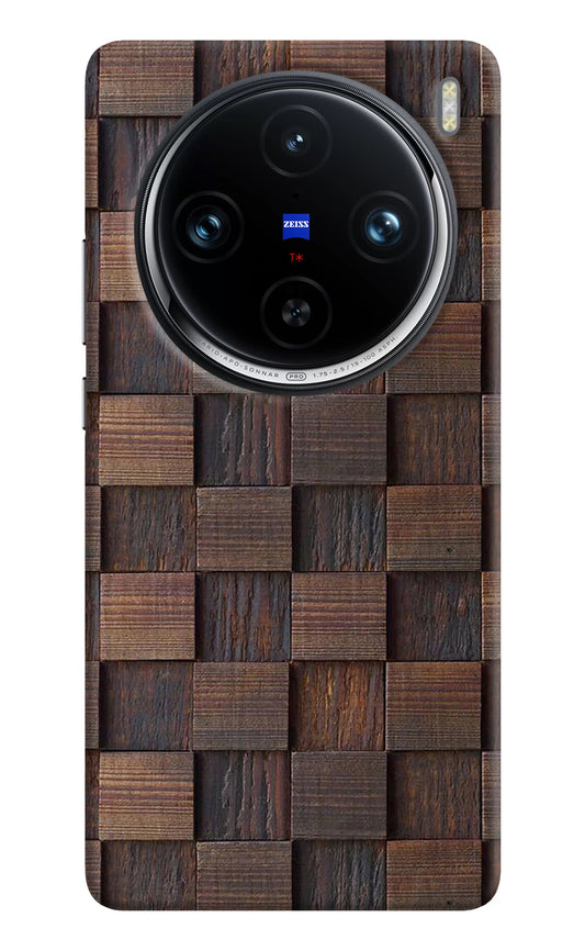 Wooden Cube Design Vivo X100 Pro Back Cover