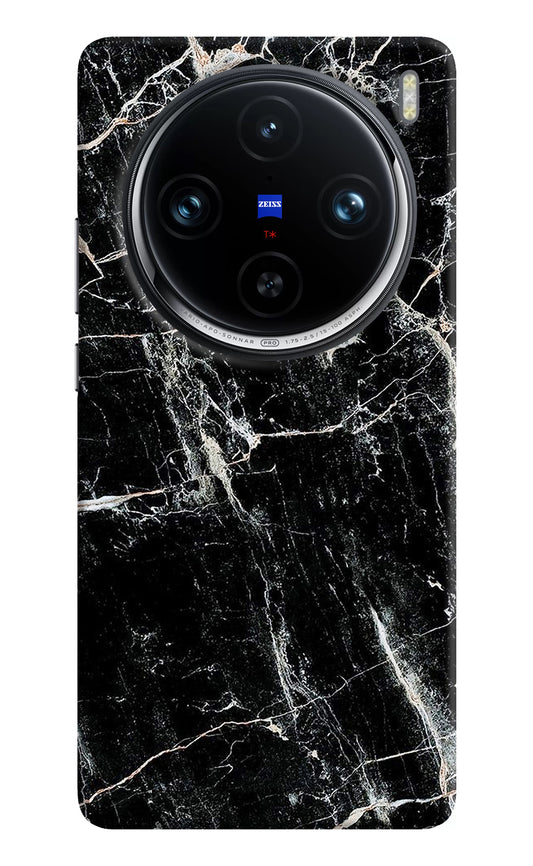 Black Marble Texture Vivo X100 Pro Back Cover