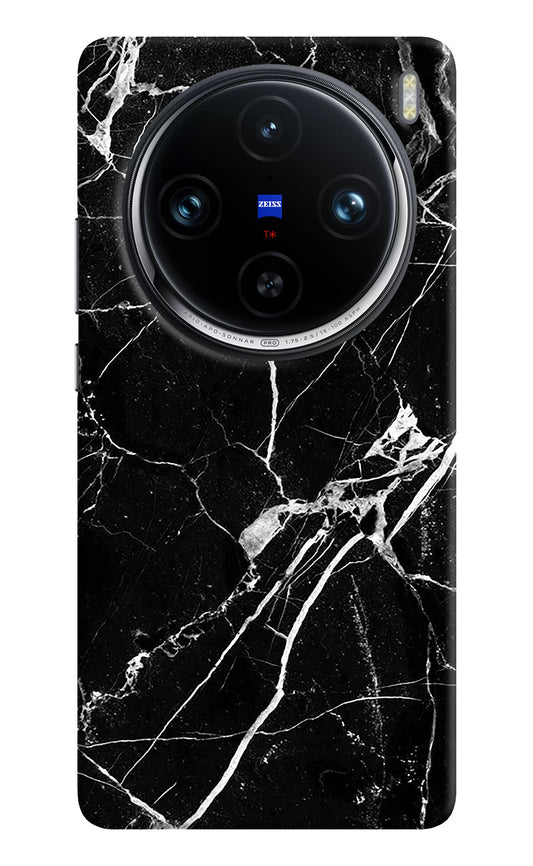 Black Marble Pattern Vivo X100 Pro Back Cover