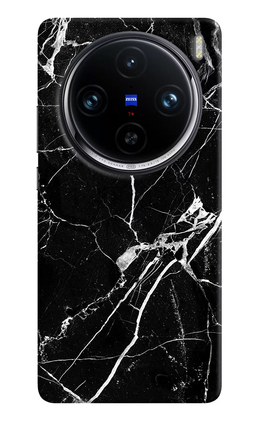 Black Marble Pattern Vivo X100 Pro Back Cover, Hard case