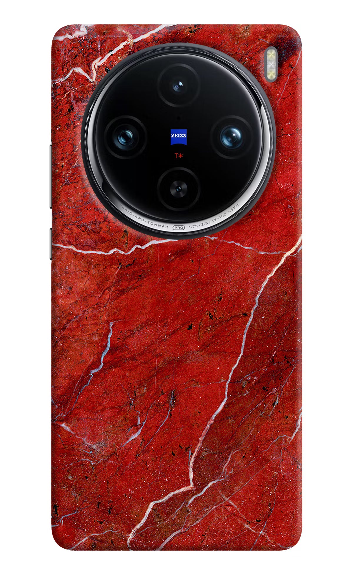 Red Marble Design Vivo X100 Pro Hard Case Back Cover by Casekaro