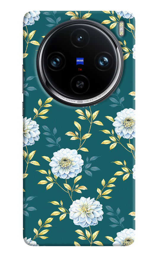 Flowers Vivo X100 Pro Back Cover