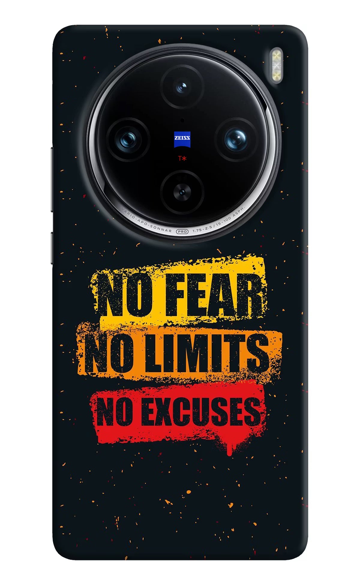 No Fear No Limits No Excuse Vivo X100 Pro Hard Case Back Cover by Casekaro