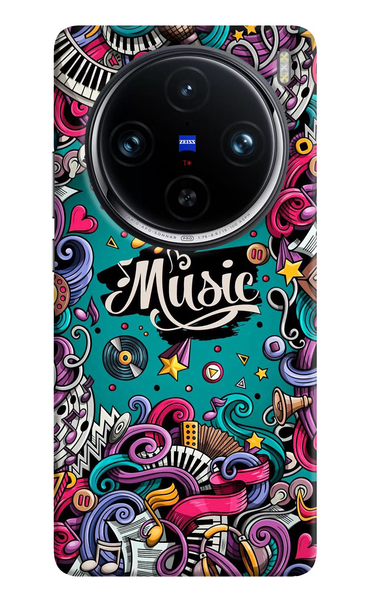 Music Graffiti Vivo X100 Pro Hard Case Back Cover by Casekaro
