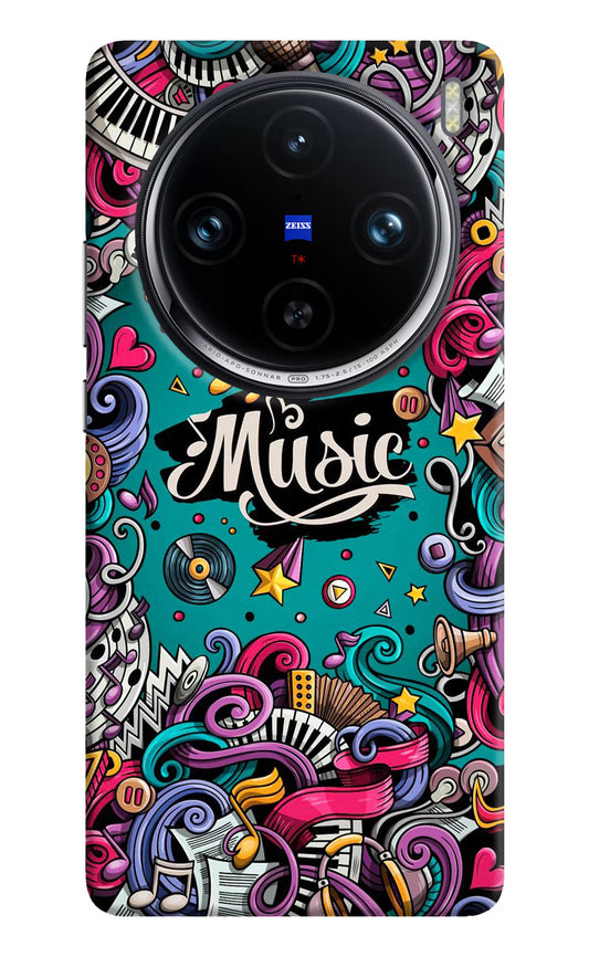 Music Graffiti Vivo X100 Pro Hard Case Back Cover by Casekaro