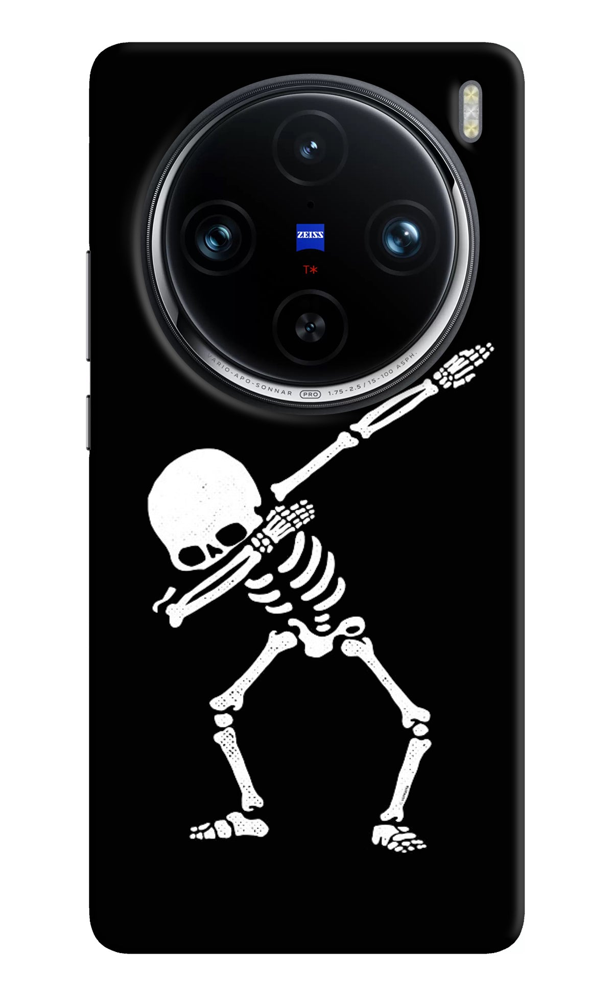 Dabbing Skeleton Art Vivo X100 Pro Back Cover