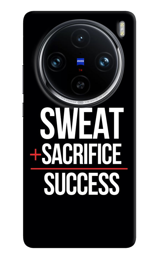 Sweat Sacrifice Success Vivo X100 Pro Back Cover