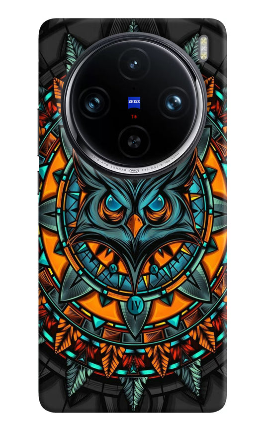 Angry Owl Art Vivo X100 Pro Hard Case Back Cover by Casekaro