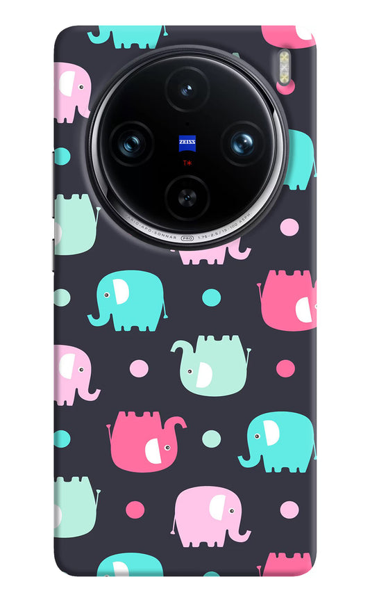Elephants Vivo X100 Pro Hard Case Back Cover by Casekaro