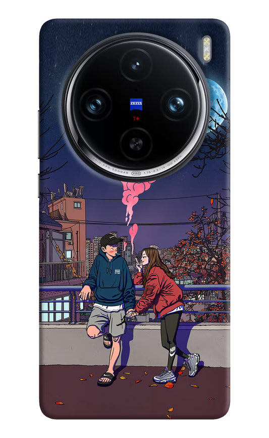 Chilling Couple Vivo X100 Pro Hard Case Back Cover by Casekaro
