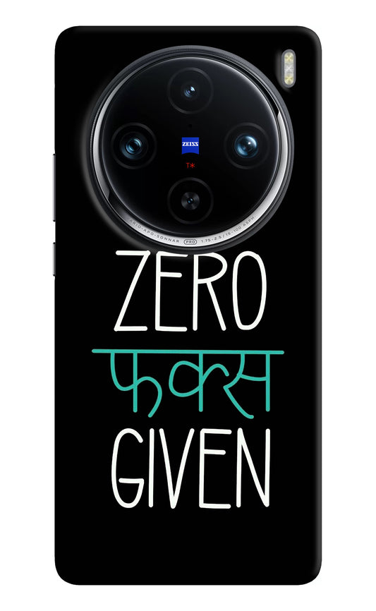 Zero Fucks Given Vivo X100 Pro Back Cover