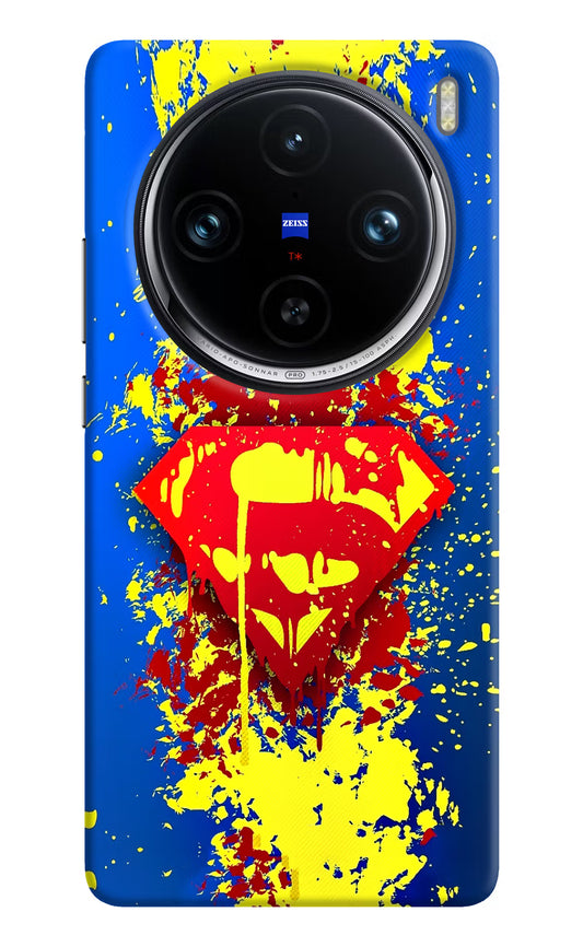 Superman logo Vivo X100 Pro Hard Case Back Cover by Casekaro