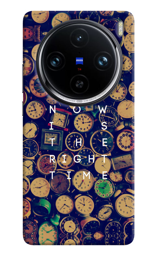 Now is the Right Time Quote Vivo X100 Pro Hard Case Back Cover by Casekaro