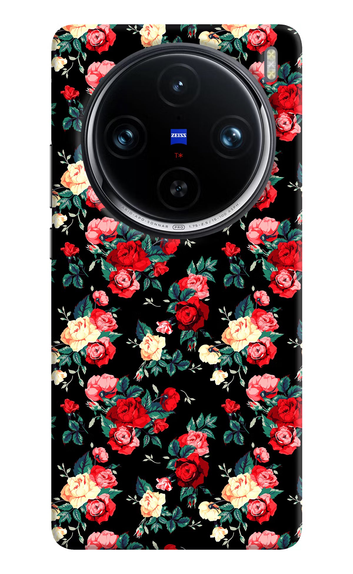Rose Pattern Vivo X100 Pro Hard Case Back Cover by Casekaro