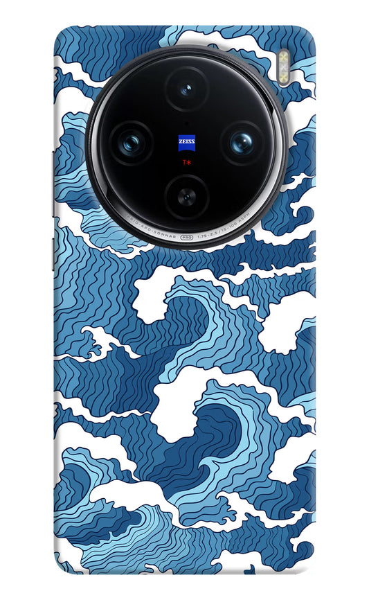 Blue Waves Vivo X100 Pro Hard Case Back Cover by Casekaro