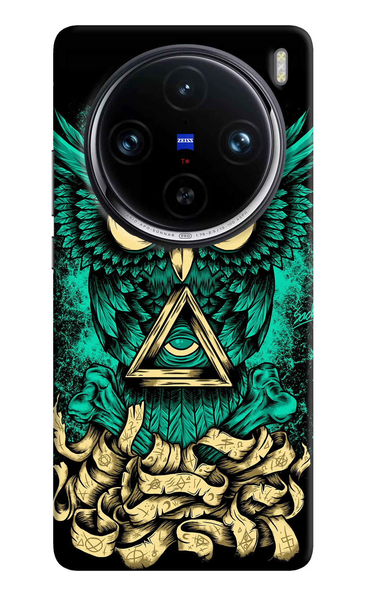 Green Owl Vivo X100 Pro Hard Case Back Cover by Casekaro