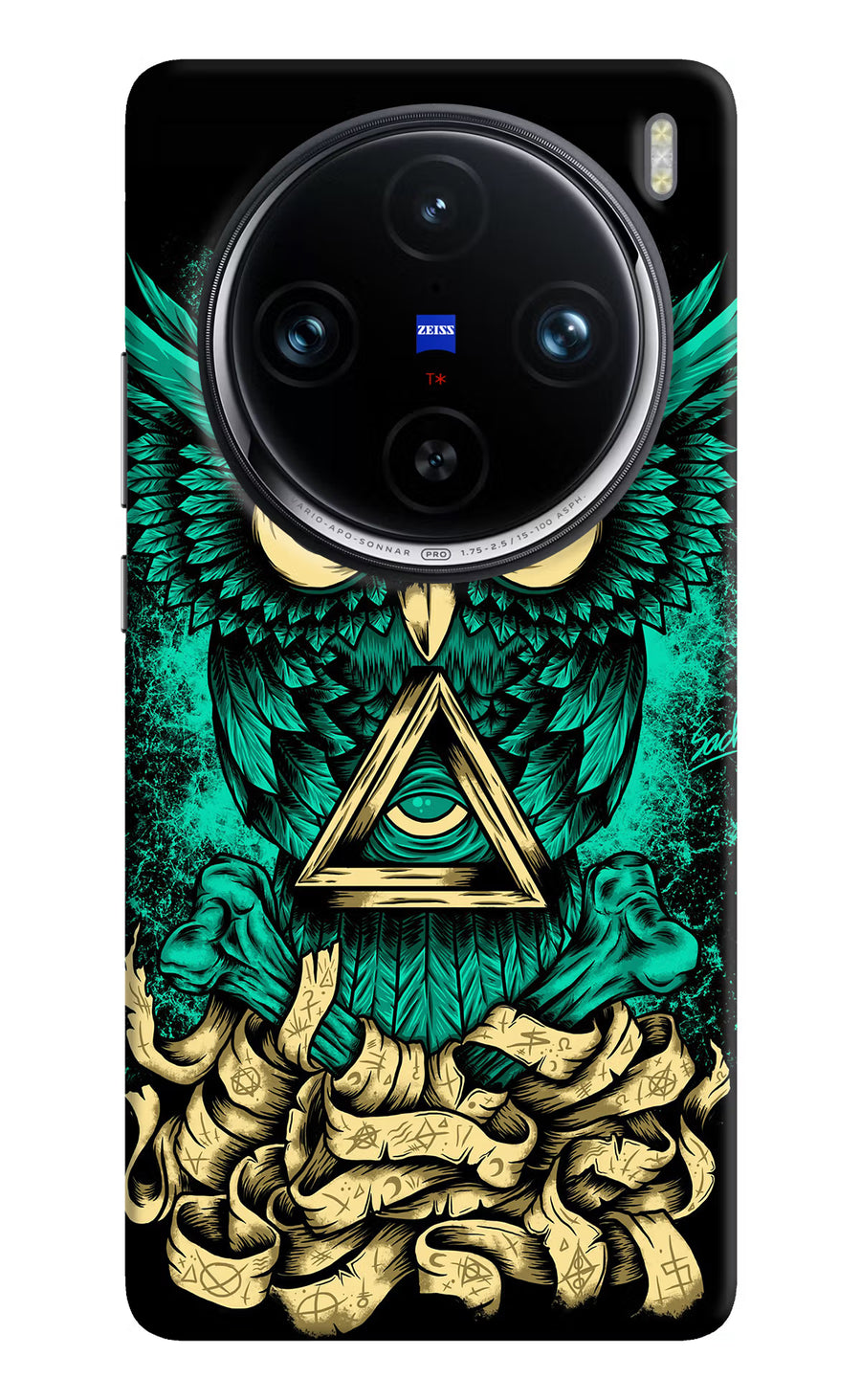 Green Owl Vivo X100 Pro Back Cover, Hard case