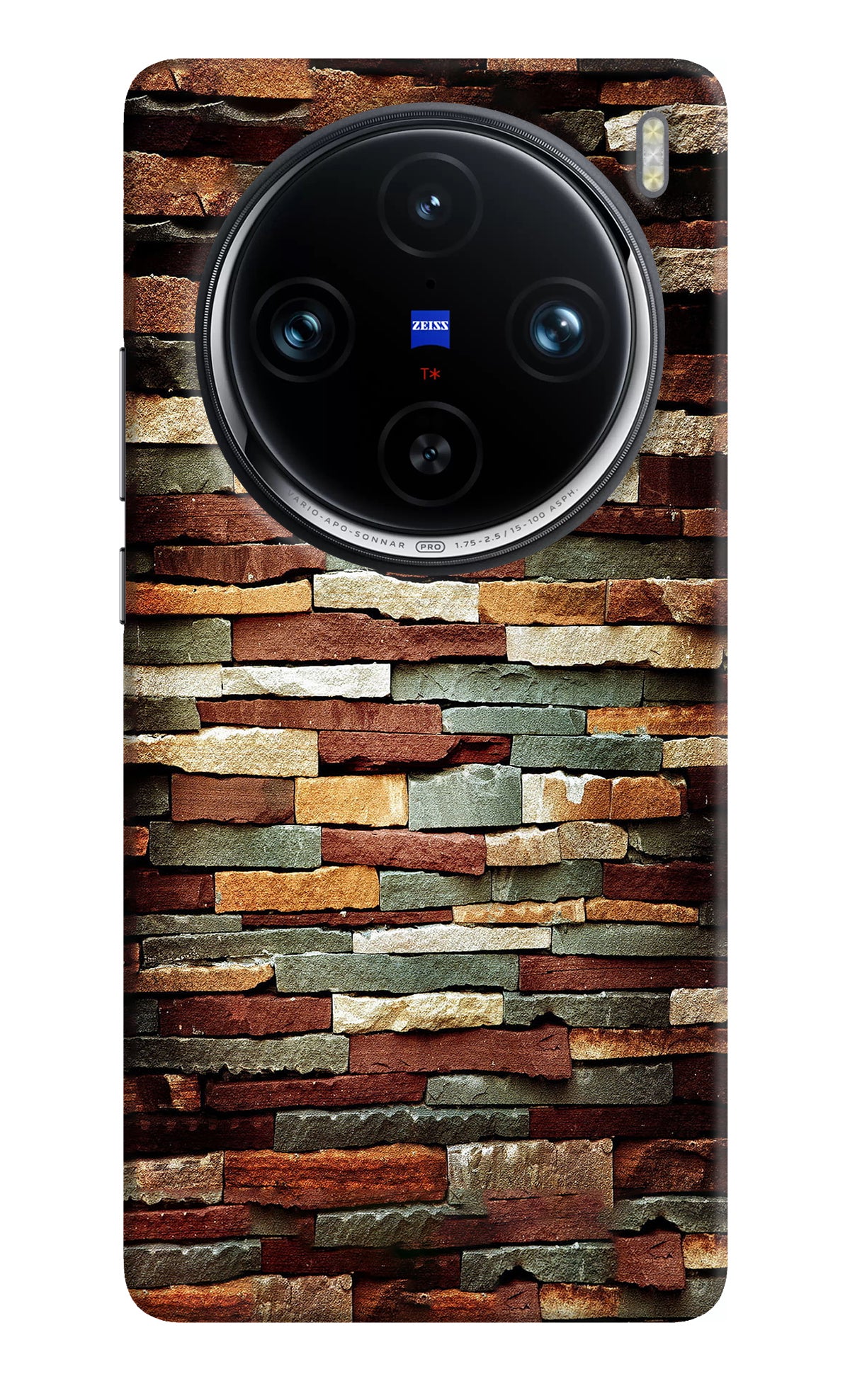 Bricks Pattern Vivo X100 Pro Back Cover