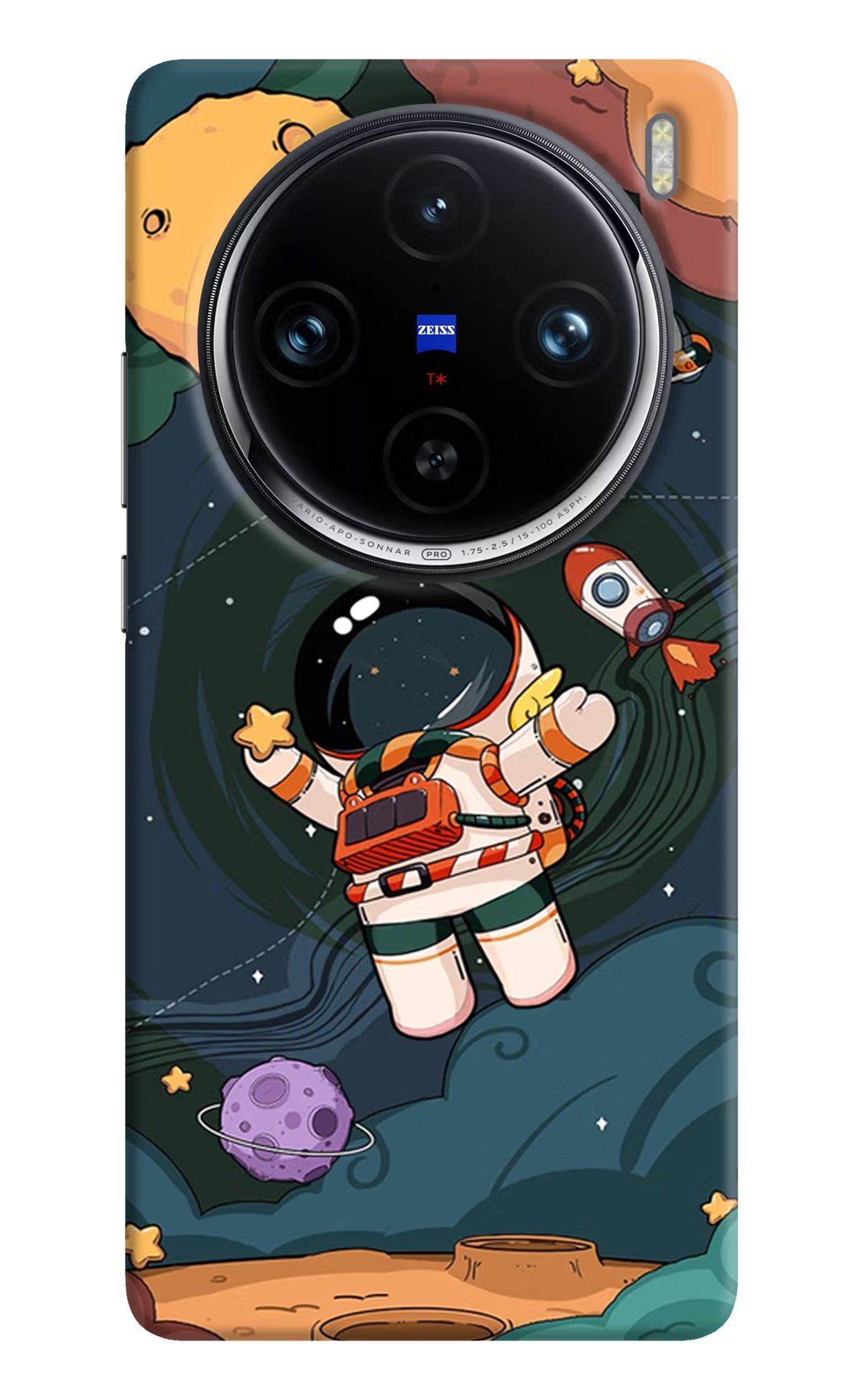 Cartoon Astronaut Vivo X100 Pro Hard Case Back Cover by Casekaro