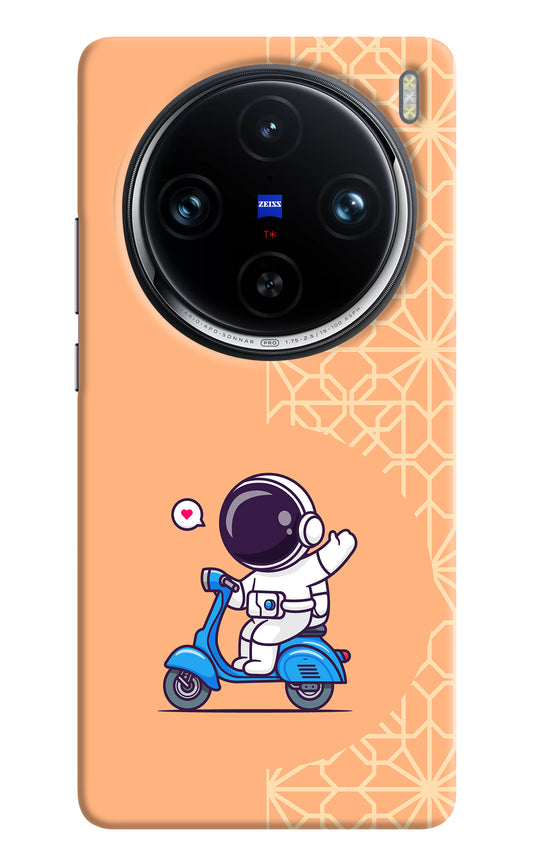 Cute Astronaut Riding Vivo X100 Pro Back Cover