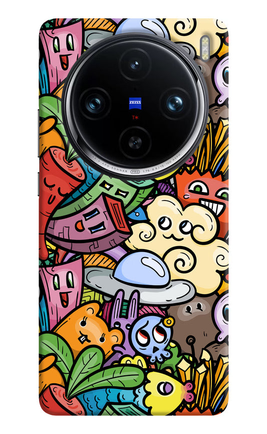 Veggie Doodle Vivo X100 Pro Hard Case Back Cover by Casekaro