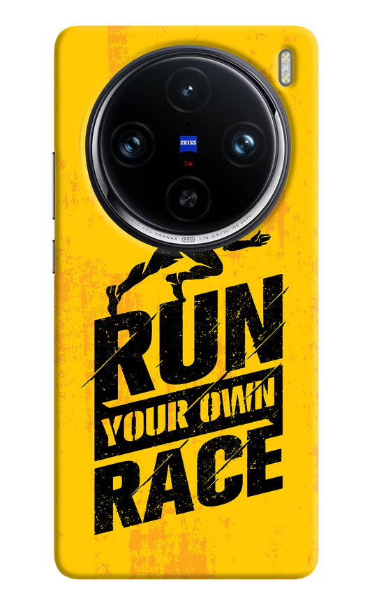 Run Your Own Race Vivo X100 Pro Hard Case Back Cover by Casekaro