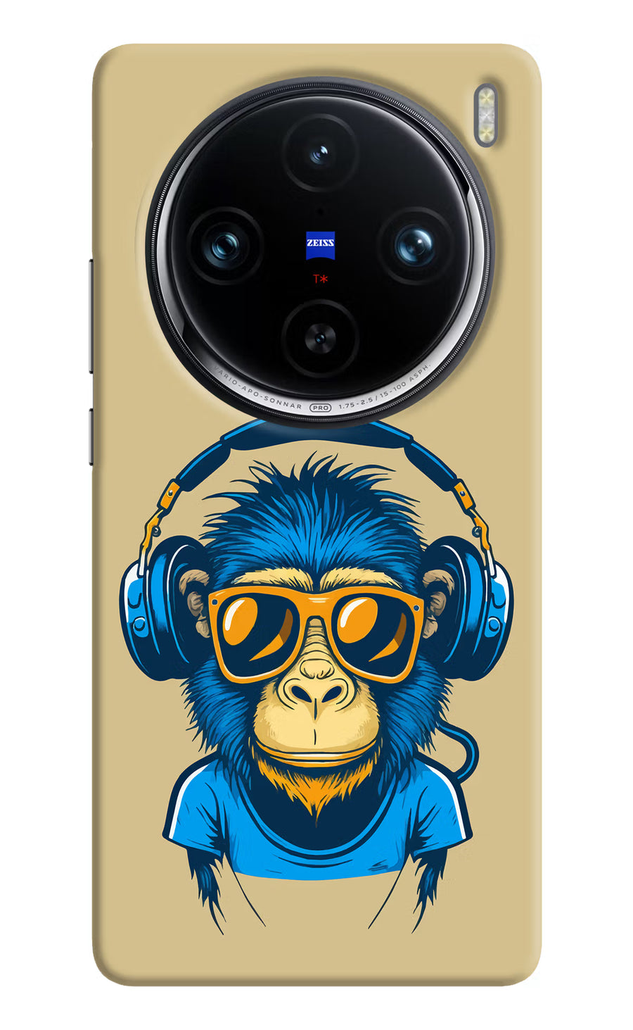 Monkey Headphone Vivo X100 Pro Back Cover, Hard case
