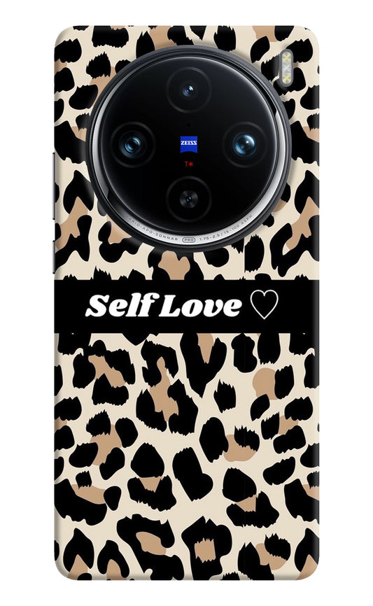 Leopard Print Self Love Vivo X100 Pro Back Cover