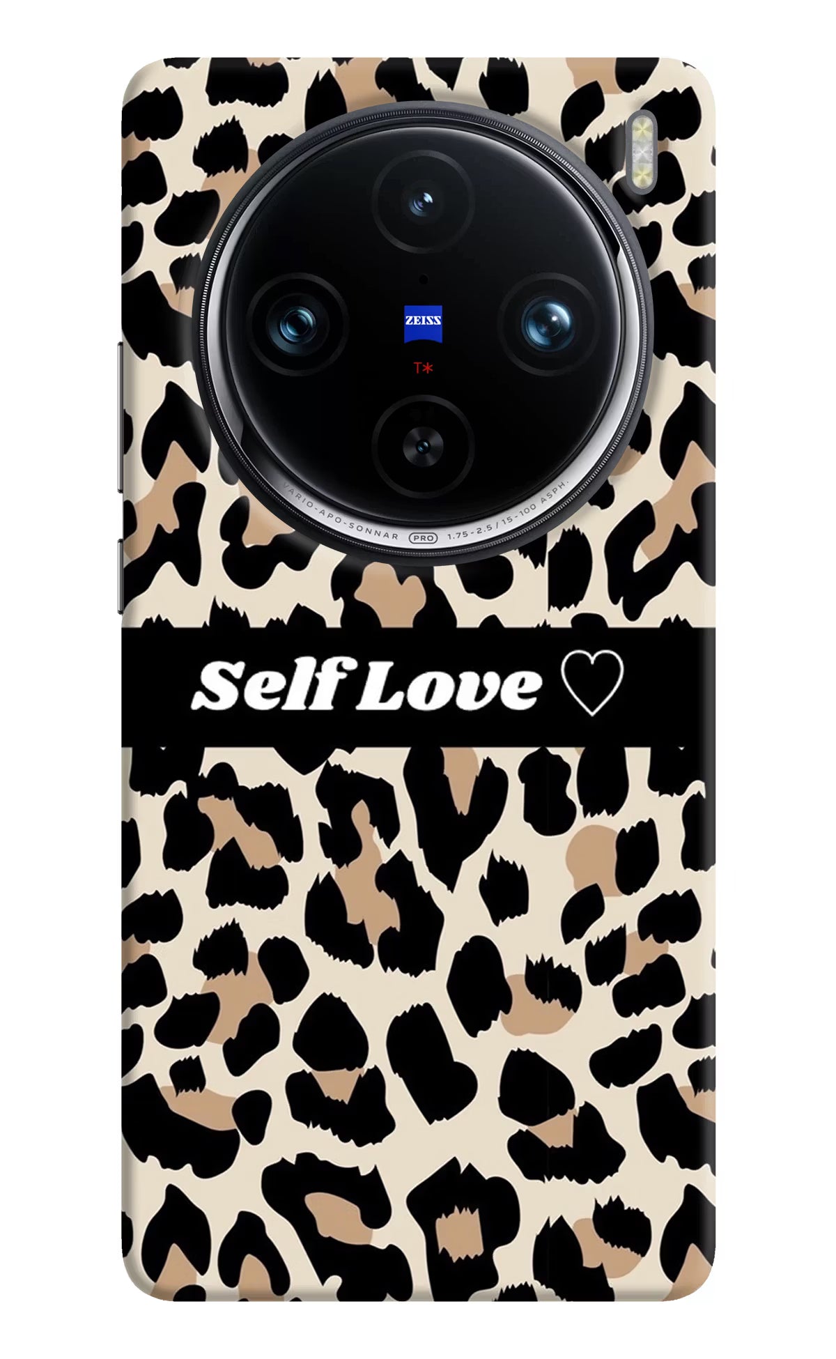 Leopard Print Self Love Vivo X100 Pro Hard Case Back Cover by Casekaro