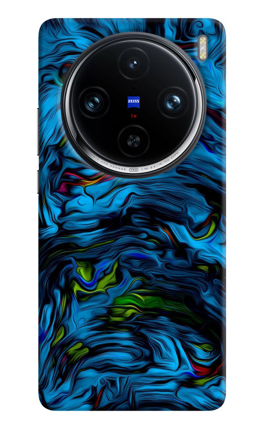 Dark Blue Abstract Vivo X100 Pro Back Cover