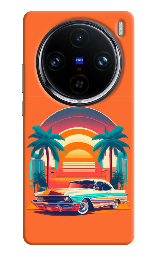 Palm Drive 80s Vivo X100 Pro Hard Case Back Cover by Casekaro