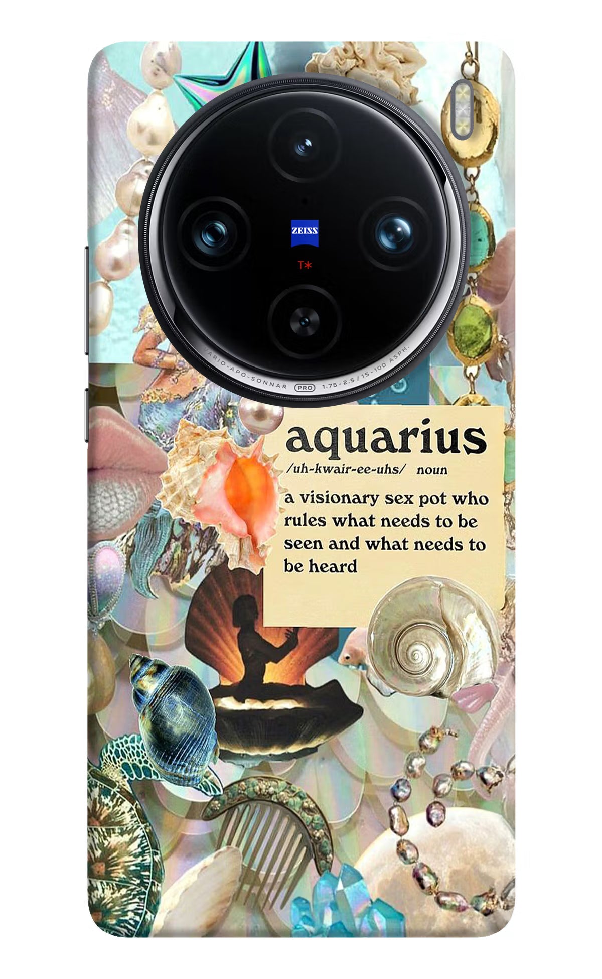 Aquarius Zodiac Vivo X100 Pro Hard Case Back Cover by Casekaro