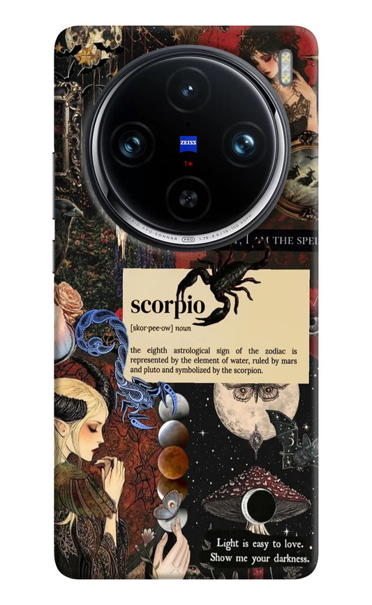 Scorpio Zodiac Vivo X100 Pro Hard Case Back Cover by Casekaro