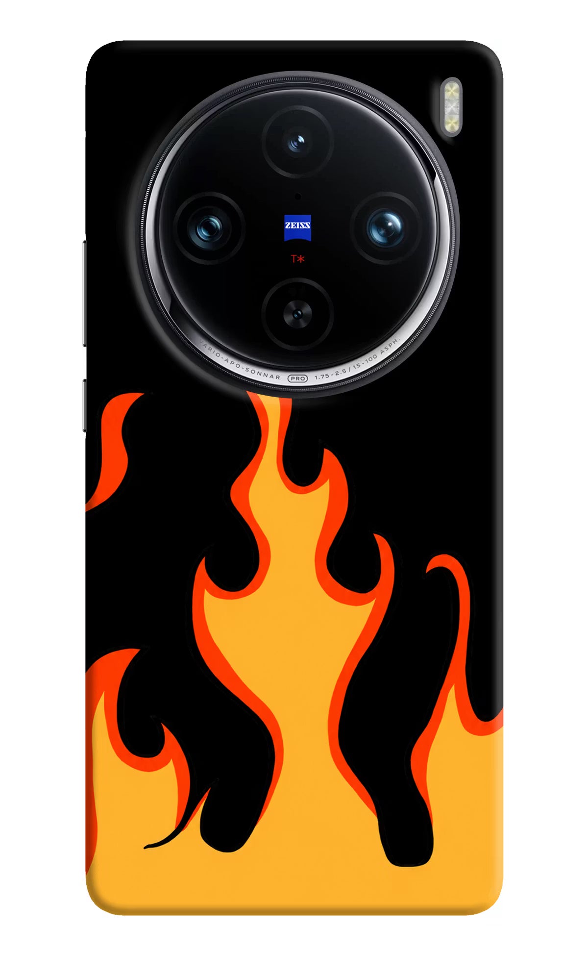 Fired Up – Black Vivo X100 Pro Hard Case Back Cover by Casekaro