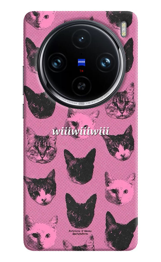 Pink Cats Vivo X100 Pro Hard Case Back Cover by Casekaro