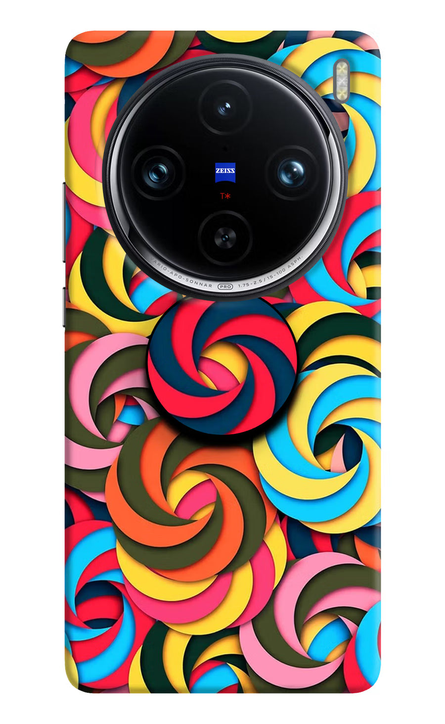 Spiral Pattern Vivo X100 Pro Pop Case, Hard case