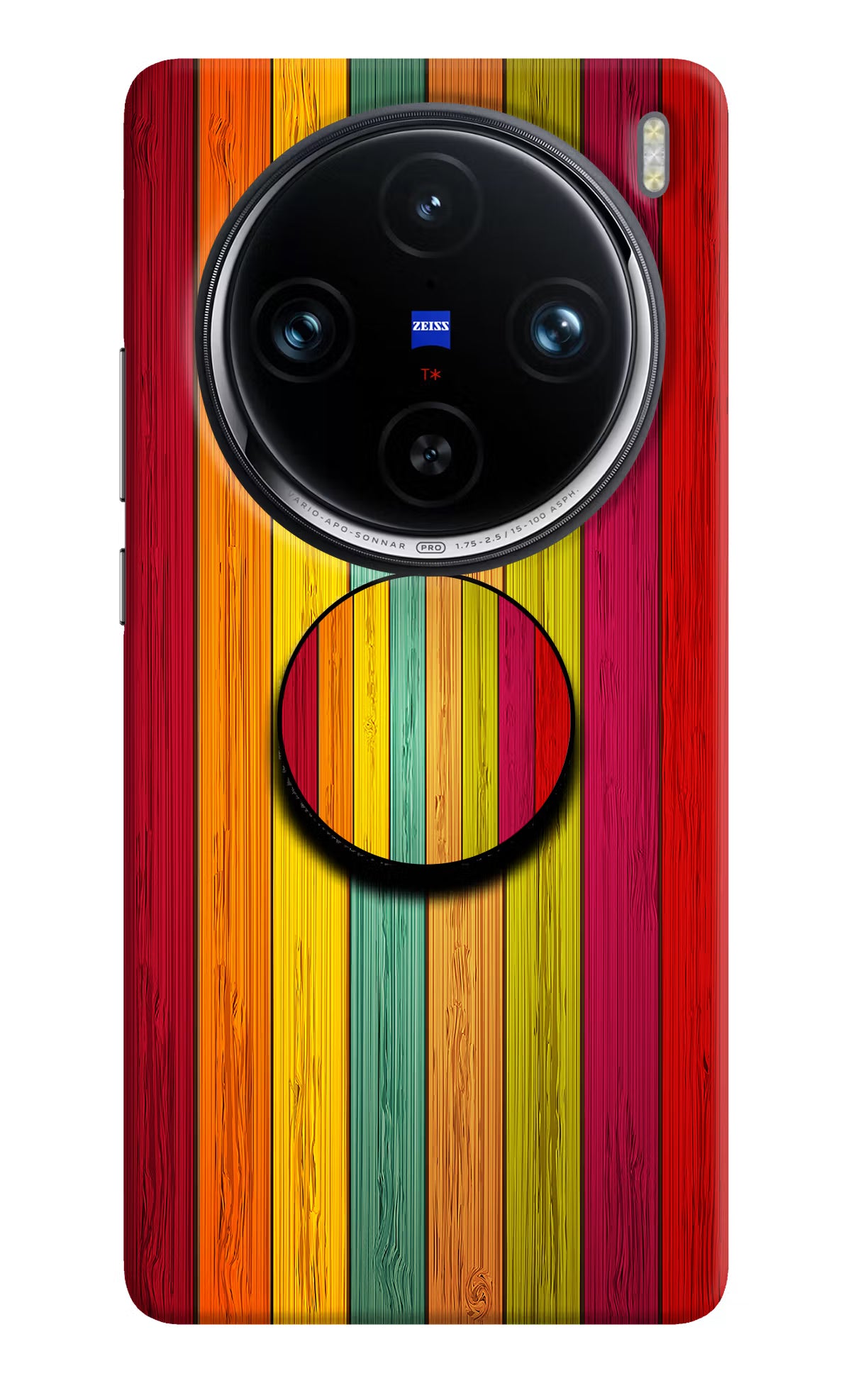 Multicolor Wooden Vivo X100 Pro Pop Case by Casekaro