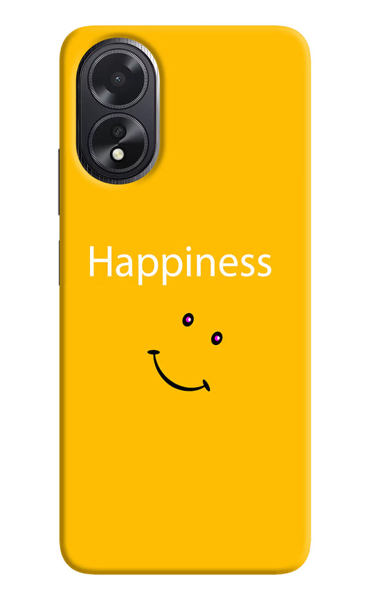 Happiness With Smiley Oppo A18/Oppo A38 Hard Case Back Cover by Casekaro