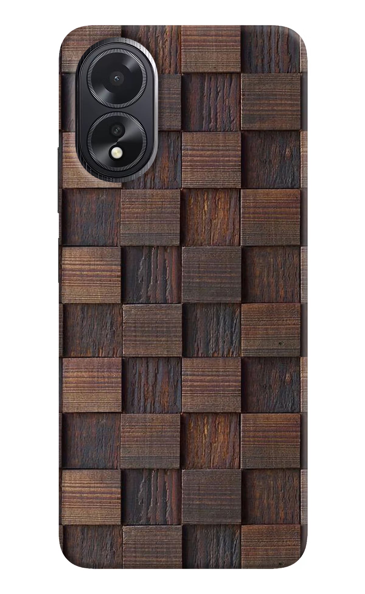 Wooden Cube Design Oppo A18/Oppo A38 Hard Case Back Cover by Casekaro