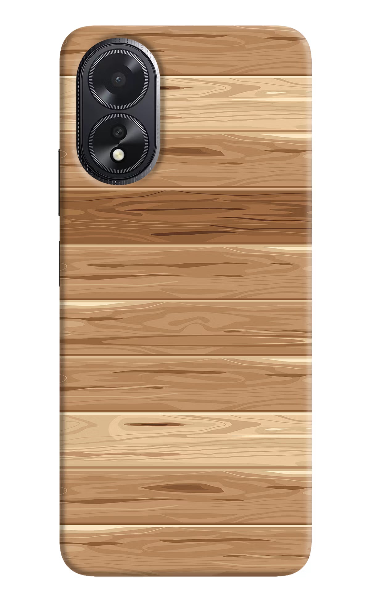 Wooden Vector Oppo A18/Oppo A38 Hard Case Back Cover by Casekaro