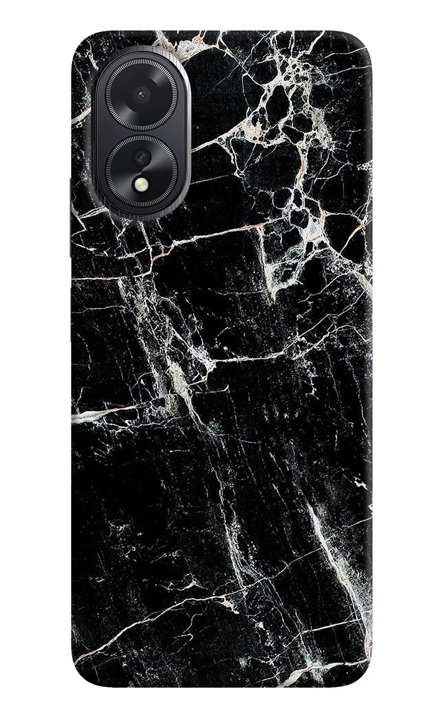 Black Marble Texture Oppo A18/Oppo A38 Back Cover, Hard case