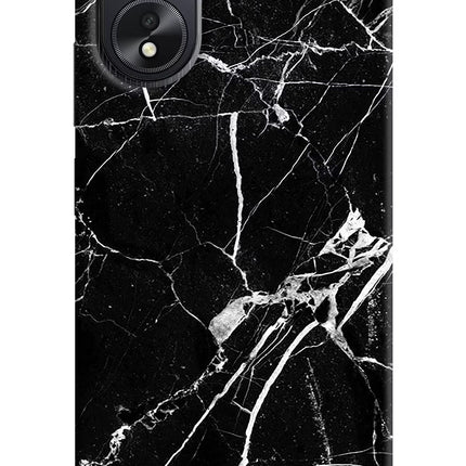 Black Marble Pattern Oppo A18/Oppo A38 Hard Case Back Cover by Casekaro