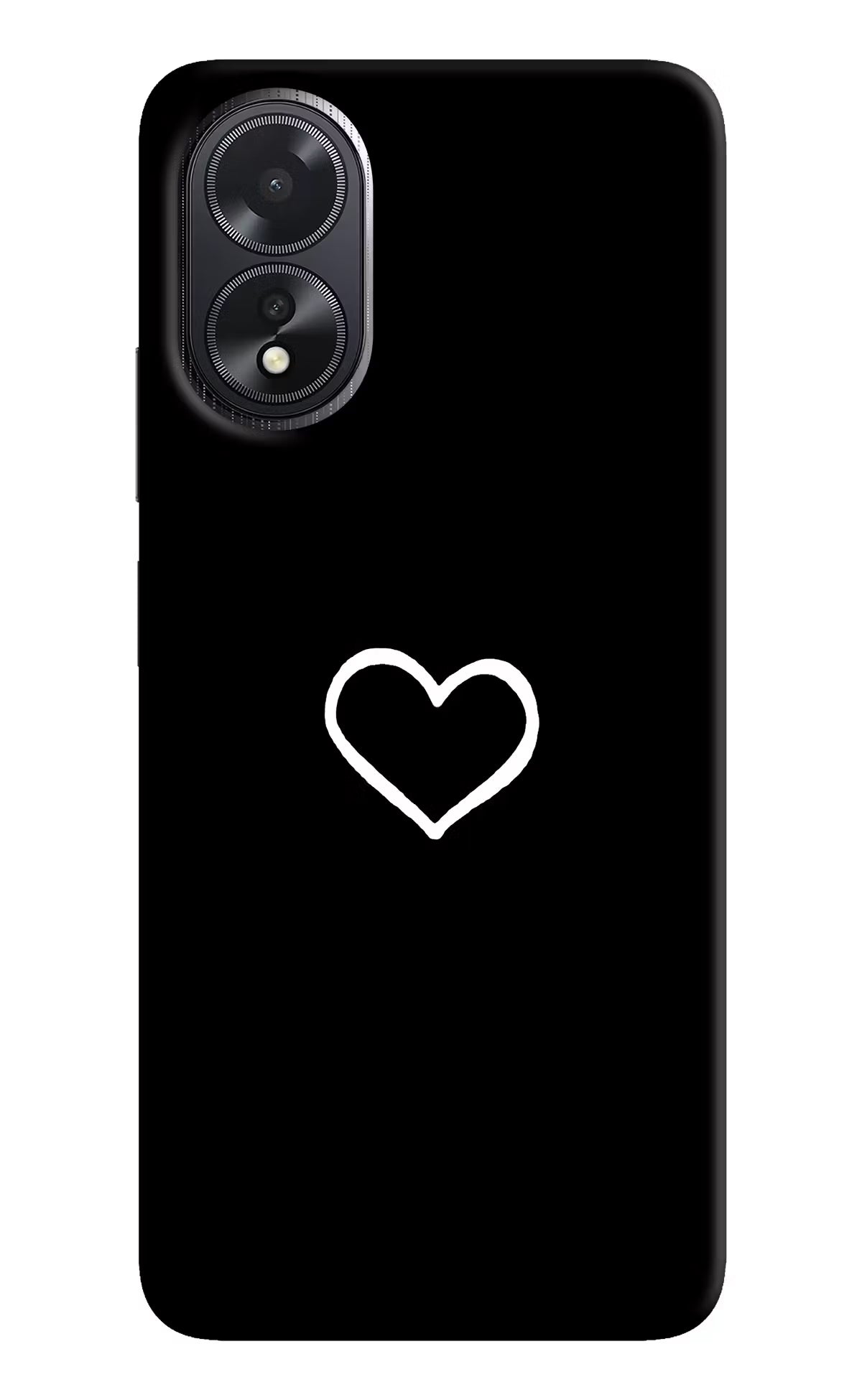 Heart Oppo A18/Oppo A38 Hard Case Back Cover by Casekaro